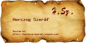 Herczog Szeráf névjegykártya